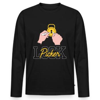 Schlossknacker Lock Picker Lock Picking Schloss - Männer Premium Bio Langarmshirt - Schwarz - Vorne - Nico (187cm)