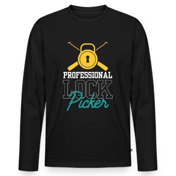 Professioneller Schlossknacker Lock Picker Knacken - Männer Premium Bio Langarmshirt - Schwarz - Vorne - Nico (187cm)
