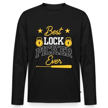 Der Beste Lock Picker Aller Zeiten Lock Picking - Männer Premium Bio Langarmshirt - Schwarz - Vorne - Nico (187cm)