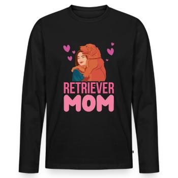 Retriever-Mama Girl Retrievers Retriever Dog - Men's Premium Organic Long Sleeve Shirt - black - Front - Nico (187cm)