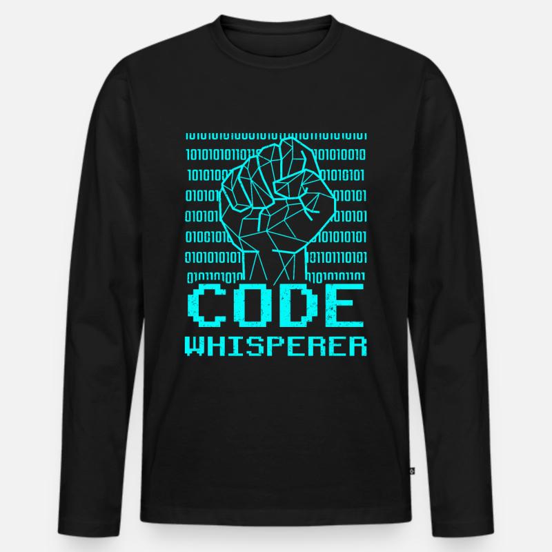 Code Whisperer Coding Coder Programmer Men's Premium Organic Long Sleeve Shirt