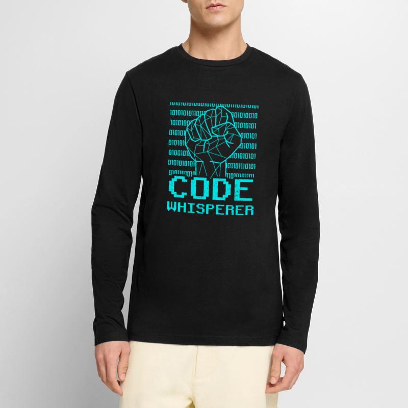 Code Whisperer Coding Coder Programmer Men's Premium Organic Long Sleeve Shirt