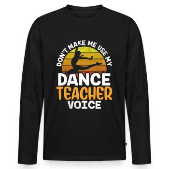 Mon professeur de danse Voix Professeur de danse École de danse - T-shirt manches longues Premium bio Homme - noir - Devant - Nico (187cm)