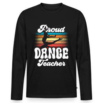 Fier professeur de danse École de danse Professeur de danse Professeur de danse - T-shirt manches longues Premium bio Homme - noir - Devant - Nico (187cm)