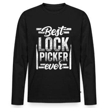 Der Beste Lock Picker Aller Zeiten Lock Picking - Männer Premium Bio Langarmshirt - Schwarz - Vorne - Nico (187cm)