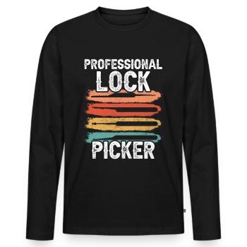 Professioneller Schlossknacker Lock Picker Knacken - Männer Premium Bio Langarmshirt - Schwarz - Vorne - Nico (187cm)