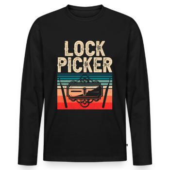 Schlossknacker Lock Picker Schloss Lock Picking - Männer Premium Bio Langarmshirt - Schwarz - Vorne - Nico (187cm)