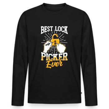 Der Beste Lock Picker Aller Zeiten Lock Picking - Männer Premium Bio Langarmshirt - Schwarz - Vorne - Nico (187cm)