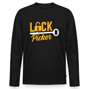 Schlossknacker Lock Picker Schloss Lock Picking - Männer Premium Bio Langarmshirt - Schwarz - Vorne - Nico (187cm)