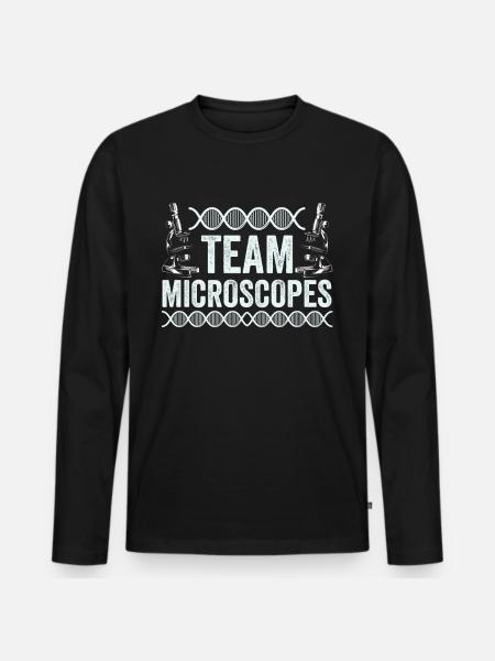 Équipe Microscopes Microscopes Dictons Microscope - T-shirt manches longues Premium bio Homme - noir