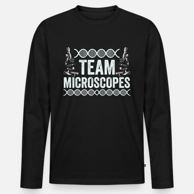 Équipe Microscopes Microscopes Dictons Microscope T-shirt manches longues Premium bio Homme