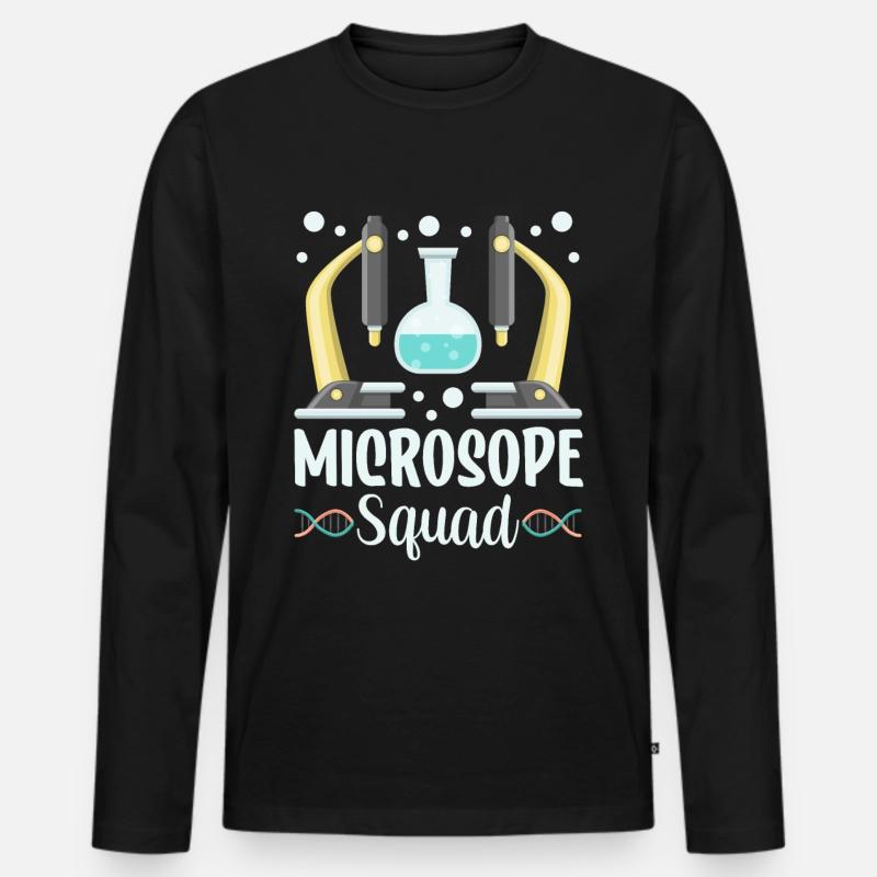 Microscope Team Dictons Microscopes Microscopes - T-shirt manches longues Premium bio Homme - noir