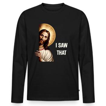 Jesus Freak Jesus Christus Meme Christlich Bibel - Männer Premium Bio Langarmshirt - Schwarz - Vorne - Nico (187cm)