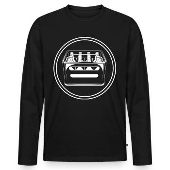 Beer crate, crate of beer - Men's Premium Organic Long Sleeve Shirt - black - Front - Nico (187cm)