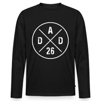 Dad 26 Grunge Baby Vatertag - Papa 2026 Geschenk - Männer Premium Bio Langarmshirt - Schwarz - Vorne - Nico (187cm)