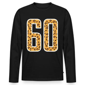 60 Jahre 60er Geschenkidee Geburtstag - Männer Premium Bio Langarmshirt - Schwarz - Vorne - Nico (187cm)