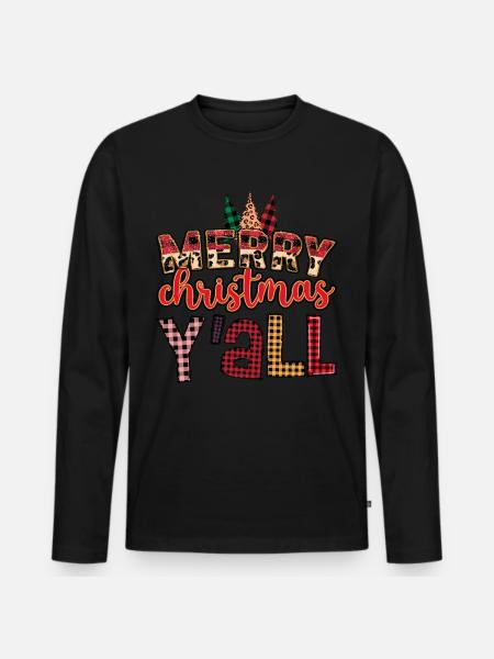 Joyeux Noël à tous - T-shirt manches longues Premium bio Homme - noir