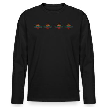 Wild Tribe Apparel - Männer Premium Bio Langarmshirt - Schwarz - Vorne - Nico (187cm)