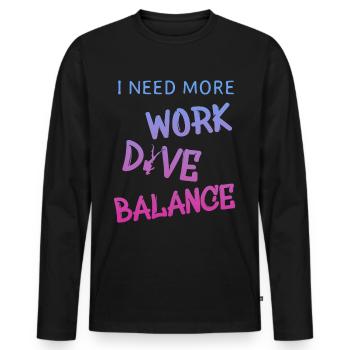 Diving - Männer Premium Bio Langarmshirt - Schwarz - Vorne - Nico (187cm)