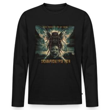 Film Horreur Cigales 2024 - T-shirt manches longues Premium bio Homme - noir - Devant - Nico (187cm)
