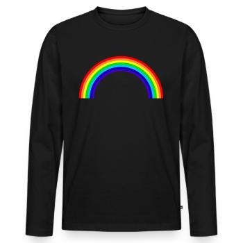 Bogen in Den Himmel - Männer Premium Bio Langarmshirt - Schwarz - Vorne - Nico (187cm)