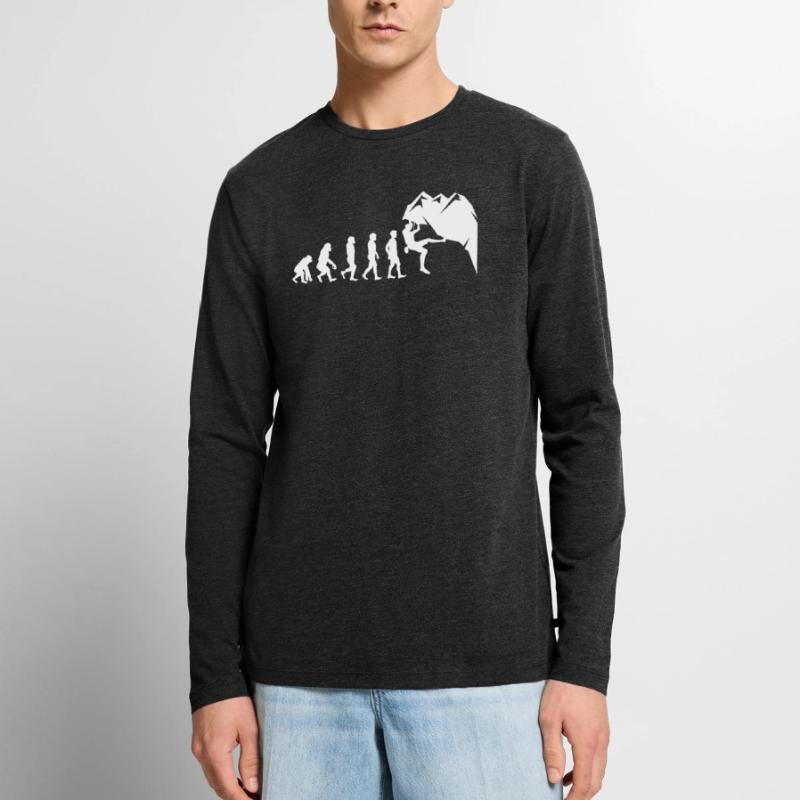 Klettern Boulder Wall Climber Evolution Männer Premium Bio Langarmshirt