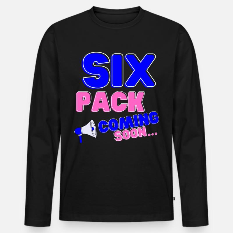 Six Pack Coming Soon 35 - Männer Premium Bio Langarmshirt - Schwarz