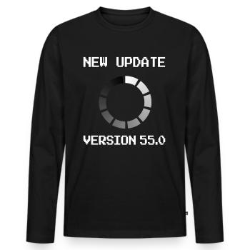 Programmer 55th Birthday informatik Gift - Men's Premium Organic Long Sleeve Shirt - black - Front - Nico (187cm)