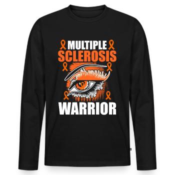 Multiple Sclerosis Awareness - Men's Premium Organic Long Sleeve Shirt - black - Front - Nico (187cm)
