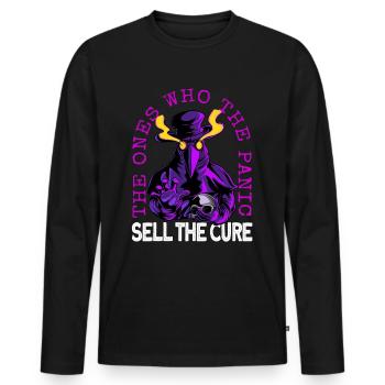Plague Doctor Halloween Pest Doctor Mask - Men's Premium Organic Long Sleeve Shirt - black - Front - Nico (187cm)