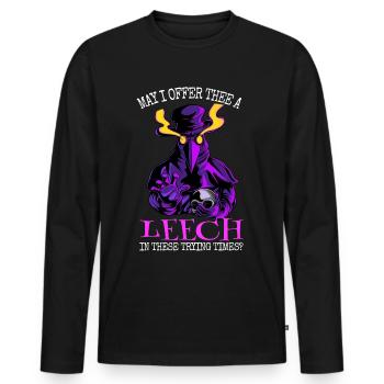 Plague Doctor Halloween pest doktor Maske - Männer Premium Bio Langarmshirt - Schwarz - Vorne - Nico (187cm)