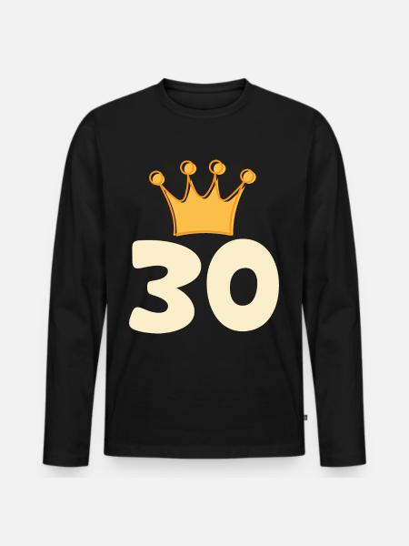 30 ans - T-shirt manches longues Premium bio Homme - noir