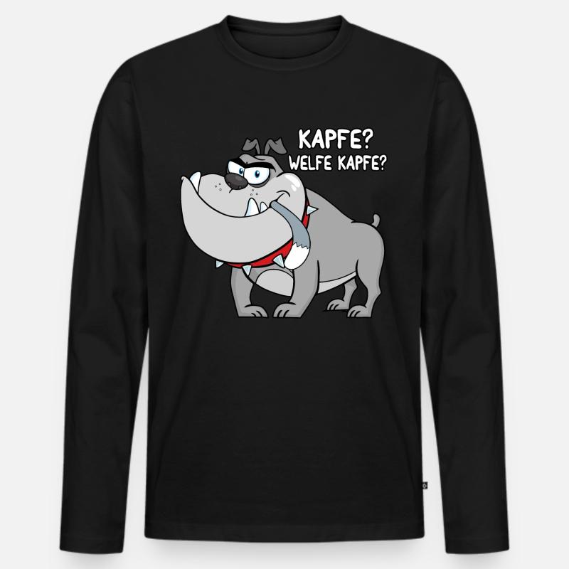 Kapfe? Welfe Kapfe? - Männer Premium Bio Langarmshirt - Schwarz