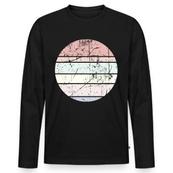 Background Pastel Circle - Men's Premium Organic Long Sleeve Shirt - black - Front - Nico (187cm)