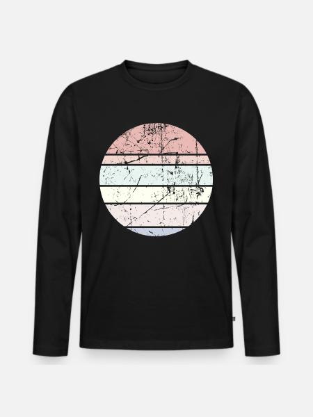 Background Pastel Circle - Men's Premium Organic Long Sleeve Shirt - black
