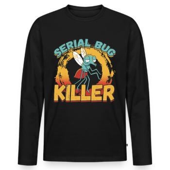 Serial Bug Killer for a Pest Control Technician - Männer Premium Bio Langarmshirt - Schwarz - Vorne - Nico (187cm)