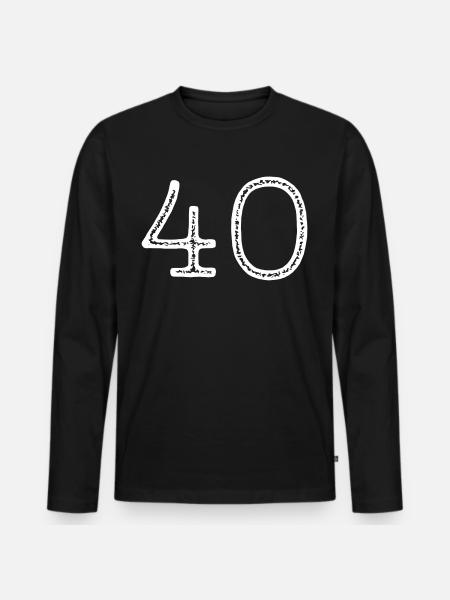 40 - Numéro - Anniversaire - T-shirt manches longues Premium bio Homme - noir