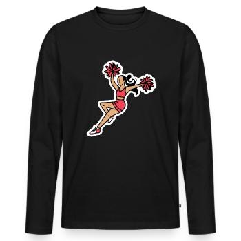 Cheerleading - Männer Premium Bio Langarmshirt - Schwarz - Vorne - Nico (187cm)
