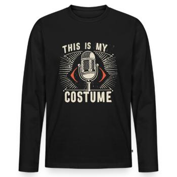 Mikrofon - Männer Premium Bio Langarmshirt - Schwarz - Vorne - Nico (187cm)