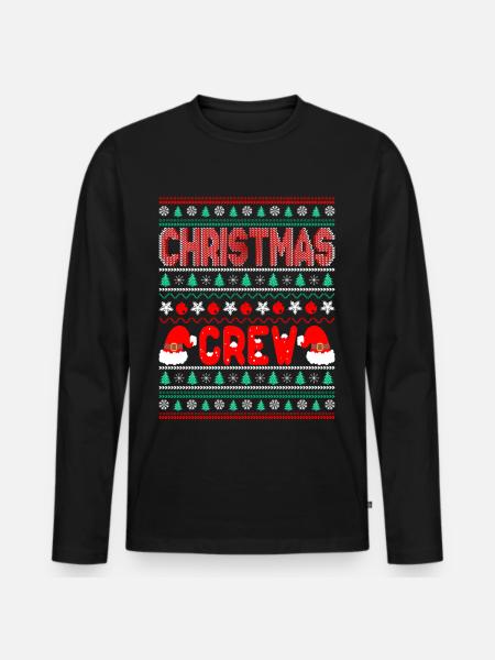 Équipe de Noël Weihnachten - T-shirt manches longues Premium bio Homme - noir
