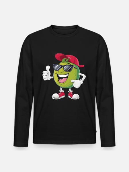Guave - Männer Premium Bio Langarmshirt - Schwarz