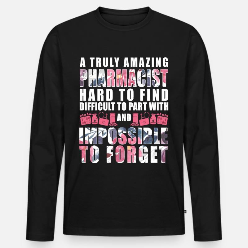 Pharmacy Tech Technician - Männer Premium Bio Langarmshirt - Schwarz