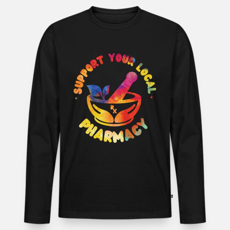 Pharmacy Tech Technician - Männer Premium Bio Langarmshirt - Schwarz