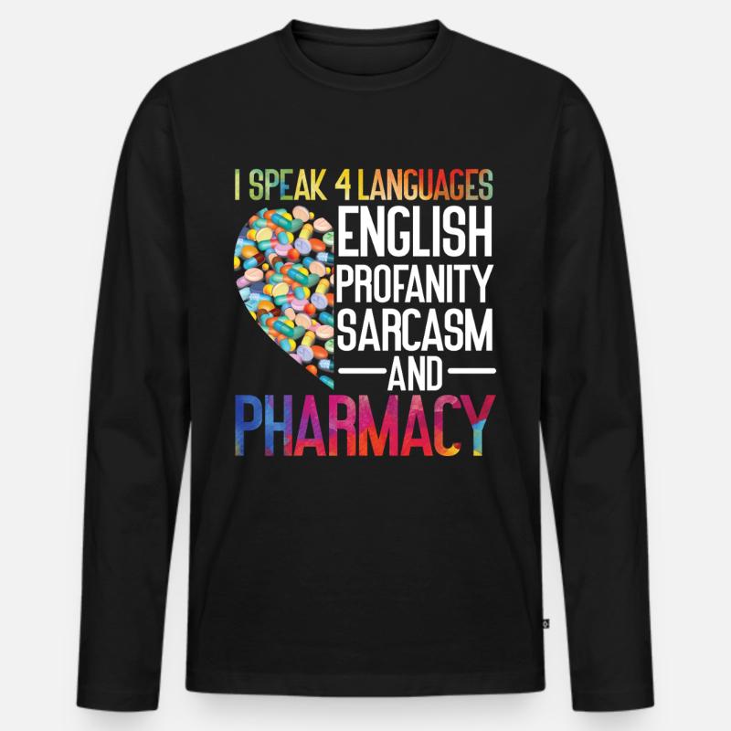 Pharmacy Tech Technician - Männer Premium Bio Langarmshirt - Schwarz