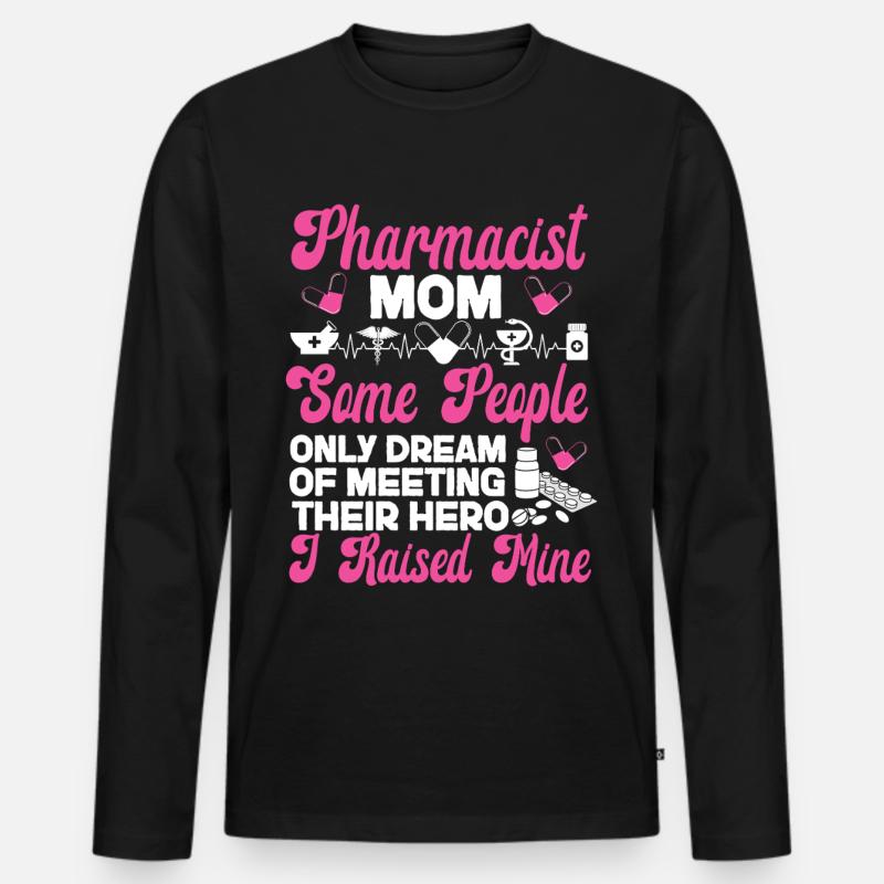 Pharmacy Tech Technician - Men's Premium Organic Long Sleeve Shirt - black
