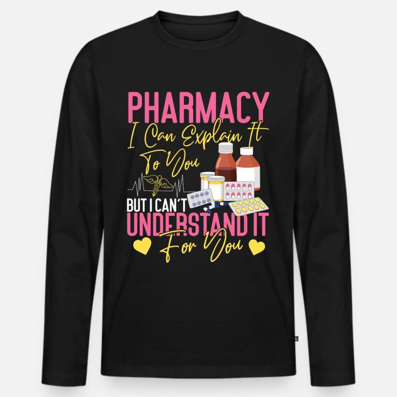 Pharmacy Tech Technician - Männer Premium Bio Langarmshirt - Schwarz