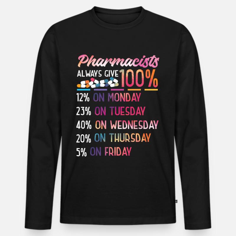 Pharmacy Tech Technician - Männer Premium Bio Langarmshirt - Schwarz