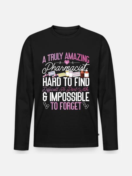 Pharmacy Tech Technician - Männer Premium Bio Langarmshirt - Schwarz