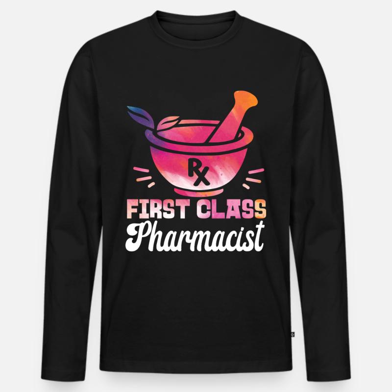 Pharmacy Tech Technician - Männer Premium Bio Langarmshirt - Schwarz