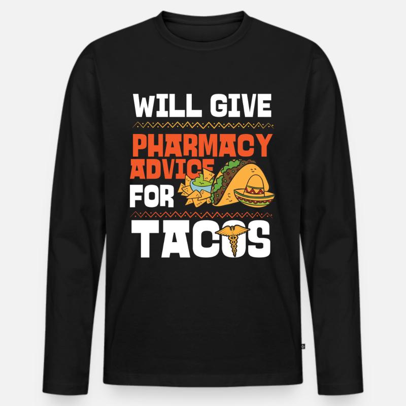 Pharmacy Tech Technician - Men's Premium Organic Long Sleeve Shirt - black